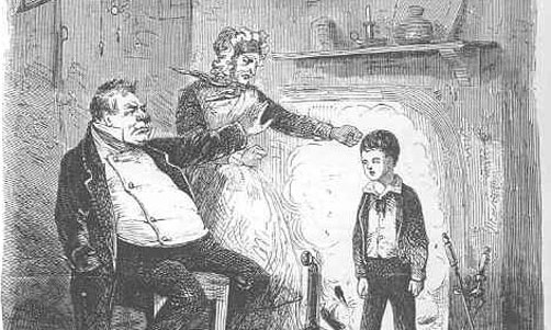 Illustration of Mr Pumblechook in Great Expectations by Charles Dickens